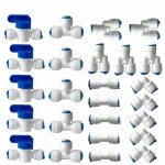 Raccord osmoseur de filtre  eau, raccord droit 1 / 4' (6mm) pushfit pour tuyau de filtre  eau, raccords ...