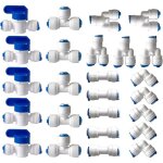 Lauwexe ? raccord osmoseur 1 / 4' (6 mm) pushfit ? kit de 25 pi�ces pour syst�mes ro ? connexion rapide ...