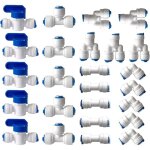 Raccord osmoseur de filtre � eau, raccord droit 1 / 4  (6mm) pushfit pour tuyau de filtre � eau, raccords ...