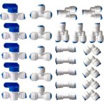 Raccord osmoseur de filtre � eau, raccord droit 1 / 4  (6mm) pushfit pour tuyau de filtre � eau, raccords ...