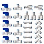 Raccord osmoseur de filtre � eau, raccord droit 1 / 4  (6mm) pushfit pour tuyau de filtre � eau, raccords ...