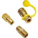Raccords rapides pour gaz naturel 3 / 8 , kit de d�connexion rapide pour tuyau de propane gpl, npt m�le ...