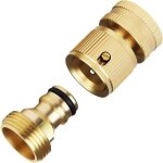 Raccord rapide pour tuyau d'arrosage, connecteur de robinet  filetage mle 3 / 4 po et connecteur rapide ...