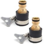 Raccord rapide pour tuyau d'arrosage, raccord rapide en laiton, buse pour tuyau d'arrosage, kit de connexion ...