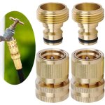 Raccord rapide pour tuyau d'arrosage, raccord rapide en laiton, buse pour tuyau d'arrosage, kit de connexion ...