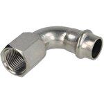 Raccord  sertir en inox coude 15 mm x 1 / 2'' ff contour v