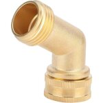 Raccord de tuyau d'arrosage aiperq 3 / 4'', adaptateur de tuyau  bille coud  45 degrs en laiton massif, ...