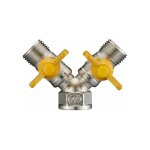 Ikodm - raccord de tuyau en laiton avec inverseur de gaz, double sortie - 2 voies. Ikodm - raccord de tuyau en laiton avec inverseur de gaz, double sortie - 2 voies.