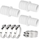 Raccords tuyau piscine 32 38mm lot de 3, avec 6 colliers de serrage, accessoire de connexion pour piscine ...