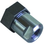 Raccord vitefer long �crou prisonnier acier noir � compression f - 20x27 - amblard