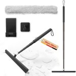 Raclette de douche 120cm, telescopique raclette vitre avec microfibres, raclette professionnelle avec ...