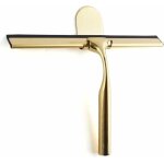 Raclette de douche en acier inoxydable dor� pour salle de bain, large raclette en verre douche [9, 8''], ...