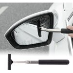 Raclette r�tractable pour r�troviseur de voiture, nettoyeur d'eau avec longue tige t�lescopique, outil ...