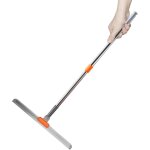 Raclette sol avec long manche rglable 110cm, laveur de sol  raclette rotatif  180pour nettoyage de ...