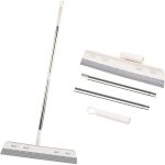 Raclette de sol en silicone, laveur � raclette � eau amovible, mousse balai pour nettoyage de l'eau, ...