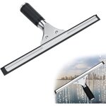 Raclette � vitre professionnelle, raclette vitre en acier inoxydable avec lame de 25 cm, pour nettoyer ...