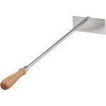 Racloir � cendres relaxdays, inox, manche en bois, 58, 5 cm, pelle � cendres pour chemin�e, argent / ...
