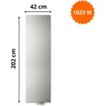 Vasco - radiateur acier h. 202 x l. 42 cm niva vertical n1l1 laqué Vasco - radiateur acier h. 202 x l. 42 cm niva vertical n1l1 laqué