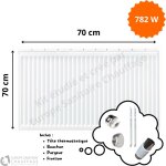 Radiateur acier h. 70 x l. 70 cm stelrad 782w t11