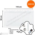 Stelrad - radiateur acier h. 90 x l. 110 cm 2635w t22 Stelrad - radiateur acier h. 90 x l. 110 cm 2635w t22