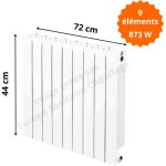Global radiatori - radiateur aluminium horizontal h. 44 x 72 cm vip 350 deville 873 w Global radiatori - radiateur aluminium horizontal h. 44 x 72 cm vip 350 deville 873 w