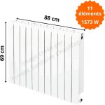 Global radiatori - radiateur aluminium horizontal h. 69 x 88 cm vip 600 deville 1573 w Global radiatori - radiateur aluminium horizontal h. 69 x 88 cm vip 600 deville 1573 w