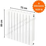 Global radiatori - radiateur aluminium vertical h. 89 x 72 cm vip 800 deville 1629 w Global radiatori - radiateur aluminium vertical h. 89 x 72 cm vip 800 deville 1629 w