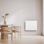 Radiateur �lectrique connect� 1000w � inertie s�che c�ramique horizontal blanc alice