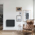 Radiateur �lectrique connect� 1000w � inertie s�che c�ramique horizontal noir alice