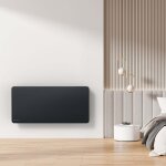 Radiateur �lectrique connect� 2000w � inertie s�che c�ramique horizontal noir alice