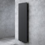 Radiateur pour chauffage central 180x54cm radiateur  eau chaude panneau monocouche design vertical noir ...