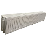 Radiateur eau - chaude plinthe 1365w panneau acier blanc l1600mm h300mm ep 166mm type 30 s�rie t6 3010 ...