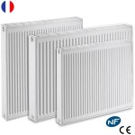 Radiateur eau chaude rversible acier blanc type 22 chauffage central de dietrich taille - t22 hr l70xh40 ...