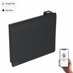 Radiateur �lectrique connect� 1500w double syst�me de chauffe horizontal noir cira