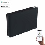 Radiateur lectrique connect 1500w double systme de chauffe horizontal noir molia