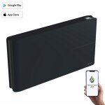 Radiateur lectrique connect 2000w double systme de chauffe horizontal noir molia