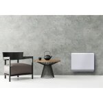 Deltacalor - radiateur lectrique double systme de chauffe 1000w menec blanc