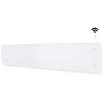 Radiateur �lectrique face verre tremp� adax wi - fi - blanc - 1000 w - 136, 8 x 22, 2 x 8, 7 cm - clea ...