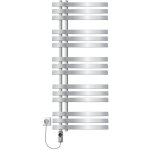 Radiateur �lectrique pour salle de bain iron em, 500x1200mm chrome + r�sistance 900w, thermostat affichage ...