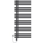 Radiateur lectrique pour salle de bain iron em, 600x1400 mm anthracite, rsistance 1200w, thermostat ...