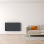 Radiateur �lectrique connect� 2000w double syst�me de chauffe horizontal noir molia