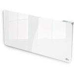 Radiateur inertie c�ramique avec fa�ade en verre 2000 w - ip24 - nf - fil pilote 6 ordres.