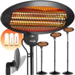 Tectake - radiateur infrarouge solaris monolith 2000w rglable en hauteur - noir