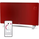 Radiateur intelligent wi - fi en verre sencor scf 4742rd - 2400 w - 2 niveaux - thermostat - rouge Radiateur intelligent wi - fi en verre sencor scf 4742rd - 2400 w - 2 niveaux - thermostat - rouge