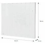 Radiateur inuk horizontal 1500w blanc