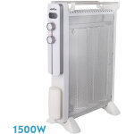 Radiateur mica blanc / gris caicos 1500w 3 �l�ments 3 puissances anti - basculement (63, 5x45x21cm)