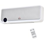 Radiateur mural soufflant oscillant 2000 w - chauffage c�ramique ptc - 3 niveaux de puissance - t�l�commande ...