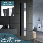 Radiateur de salle de bain anthracite 1800x500mm radiateur tte thermostatique sche - serviettes salle ...