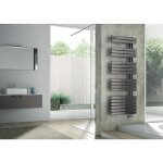 Radiateur sche - serviettes lectrique soul rss750w. blanc. 1418x550x50mm. collecteurs  gauche - irsap ...