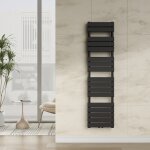 [neu. haus] - radiateur sche - serviettes voss  lames plates acier 160 x 40 cm noir